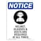 Signmission OSHA Notice Sign, Helmet Glasses & With Symbol, 5in X 3.5in Decal, 3.5" W, 5" H, Portrait OS-NS-D-35-V-13454 - alternate 1